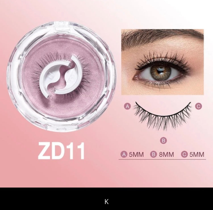 3D Self-Adhesive False Eyelashes - Glue-Free Natural Lashes Extension - Reusable Eyelash Strips (1 Pair)