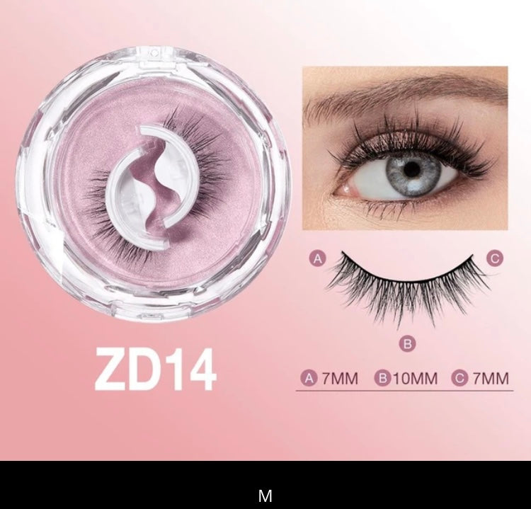 3D Self-Adhesive False Eyelashes - Glue-Free Natural Lashes Extension - Reusable Eyelash Strips (1 Pair)