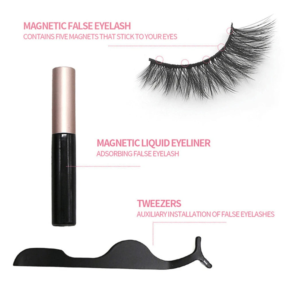 Magnetic False Eyelash Kit: Effortless Glamour with Magnetic Lashes and Eyeliner